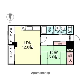 ベルトピア富山5A棟【A403号室】の間取り
