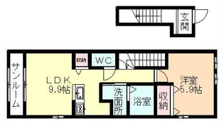 ヴィラノールG【2階】の間取り