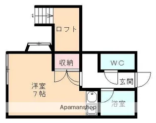富山県富山市富岡町【アパート】の間取り