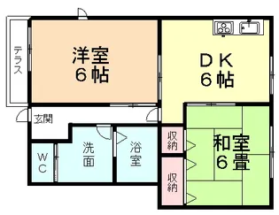ヴィラノールD【1階】の間取り