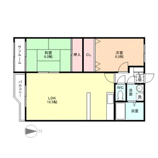 ファミーユ布瀬【3階】の間取り