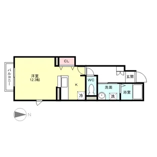 プルミエ・アムールⅣ【103号室】の間取り