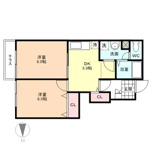 リバーサイド・ドリームⅤ【1階】の間取り