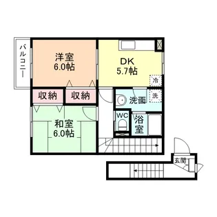 ドムス・コンドゥクターB【202号室】の間取り