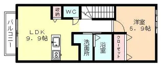 モワメーム【2階】の間取り