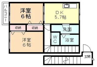 ルビニ41【201号室】の間取り