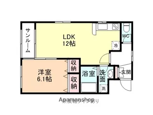 富山県富山市大島2丁目【マンション】の間取り