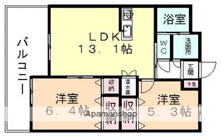 さくらハイツ清水【2階】の間取り