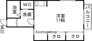 カームプレイス【1階】の間取り