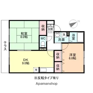 富山県富山市萩原【アパート】の間取り