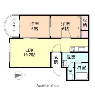 プリム・ローズⅡ【301号室】の間取り