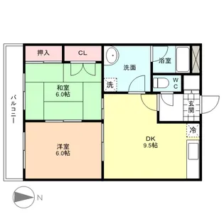 コーポ婦中【103号室】の間取り