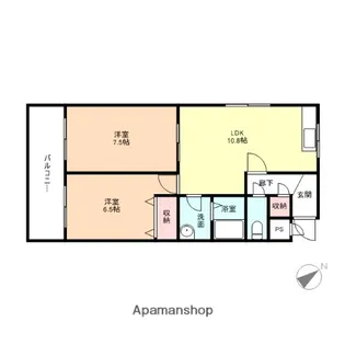 ベルトピアKITADAI【3階】の間取り