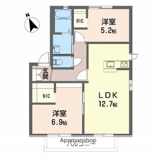 ディアコート【1階】の間取り
