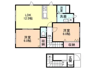 ル・グランヴェールⅡA【204号室】の間取り
