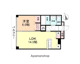 ファースト・レーベン新富町【10階】の間取り