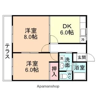 スイートマンションⅡ【7号室】の間取り