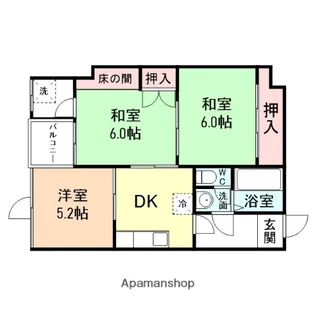 リズエールウエスト【5階】の間取り