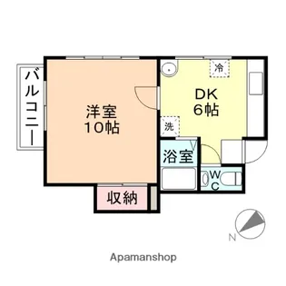 リッツ下轡田【102号室】の間取り