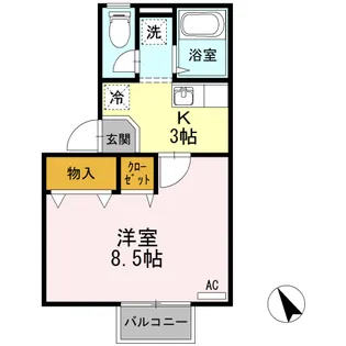 ハートフル・ビレッジ A棟【1階】の間取り