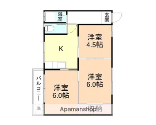 コーポ三和【205号室】の間取り