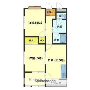 ハイツ速星【2階】の間取り