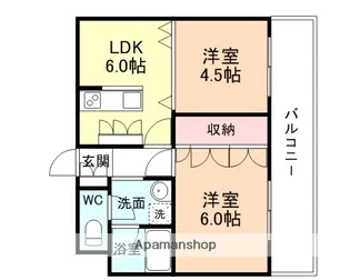 キャピタル平安【4階】の間取り