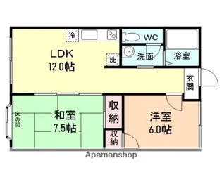 ネオパルス【105号室】の間取り