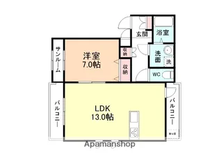 アーバン・フォルム新牧野【1階】の間取り