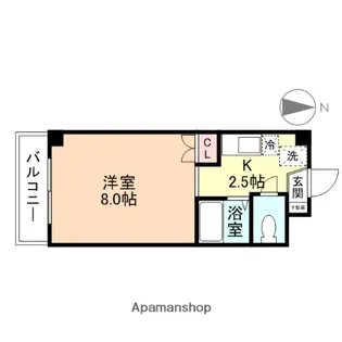 メディーナ杉谷21【103号室】の間取り