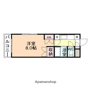 スターコート神通【1階】の間取り