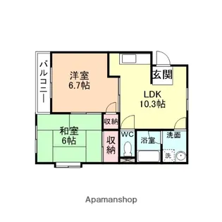 シャモニー【2階】の間取り