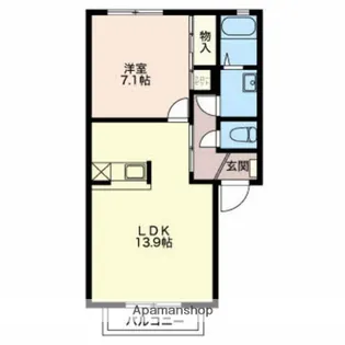 ザ・ウェイ【1階】の間取り