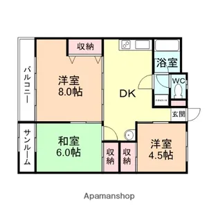 レジデンスムライ【3階】の間取り