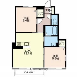 セント フィールド【1階】の間取り