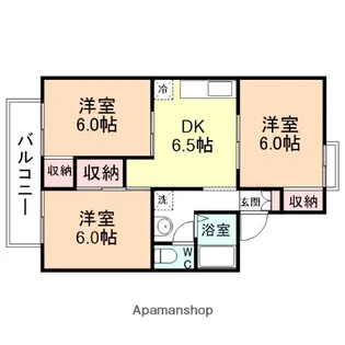 パレーシャル堀川【102号室】の間取り