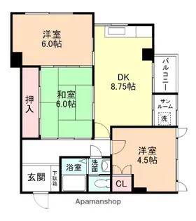 シャトー安野屋【3階】の間取り