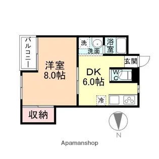 リッツⅠ【203号室】の間取り