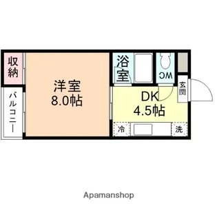フローラス富山【105号室】の間取り