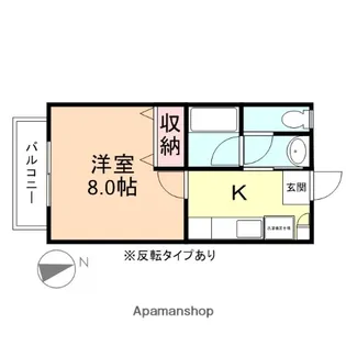 コーポサンライト【1階】の間取り