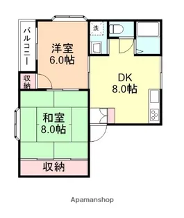 2DKの間取り画像