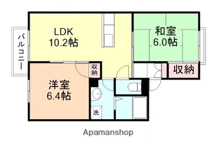 八尾コーポ【2階】の間取り