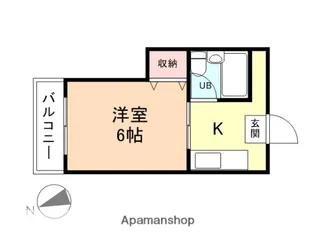 ライム【102号室】の間取り