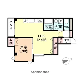 ゼフィルス南台【2階】の間取り
