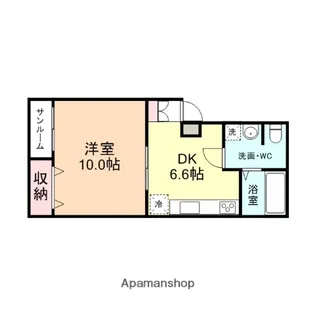 コンチネンタル轡田A棟【101号室】の間取り