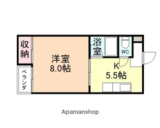 セゾン堀川Ⅰ【206号室】の間取り