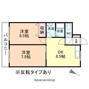 ベルトピアKITADAI【1階】の間取り