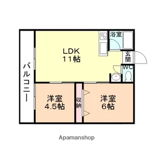 ホープフルハイツ【2階】の間取り