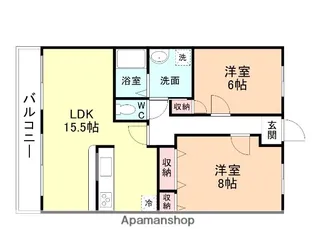 ハートフルマンションアークONE【1階】の間取り