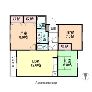 アネックス布瀬【2階】の間取り